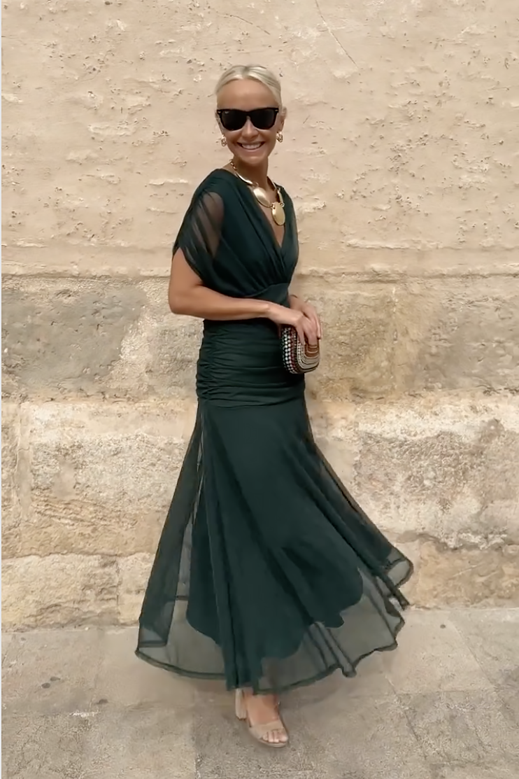 Valerie - Vestido Maxi de Fiesta Elegante con Escote en V