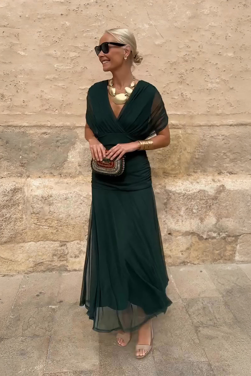 Valerie - Vestido Maxi de Fiesta Elegante con Escote en V