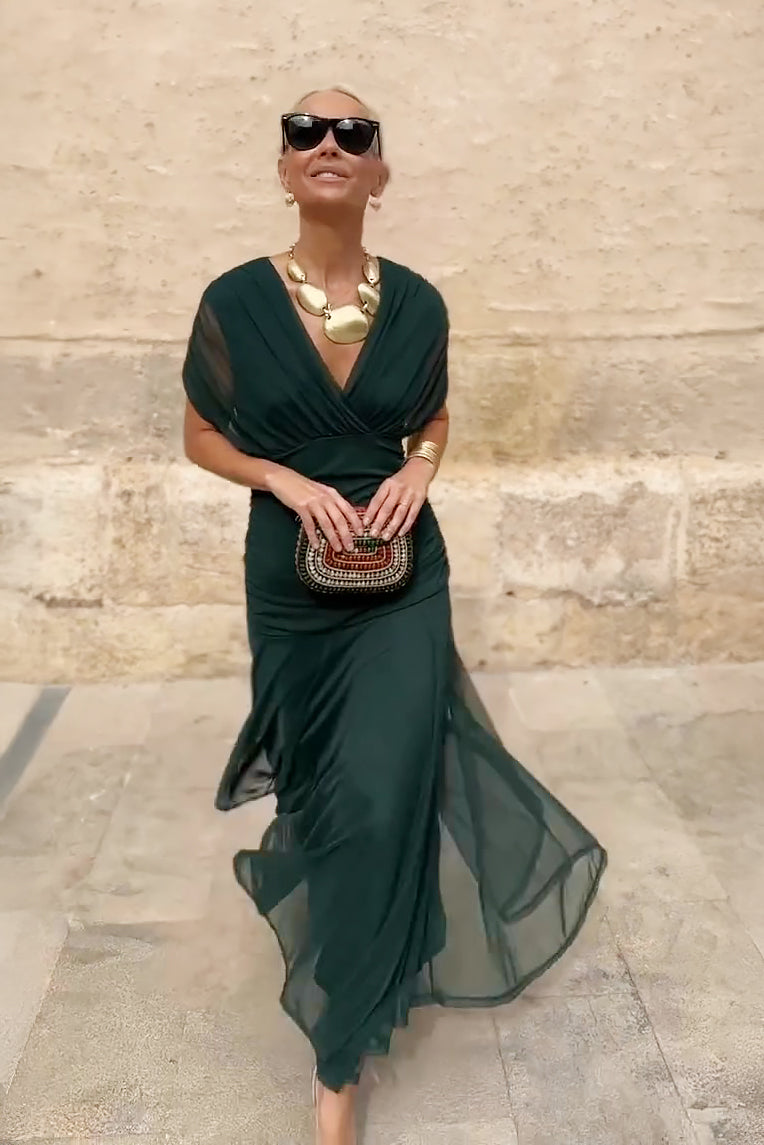 Valerie - Vestido Maxi de Fiesta Elegante con Escote en V