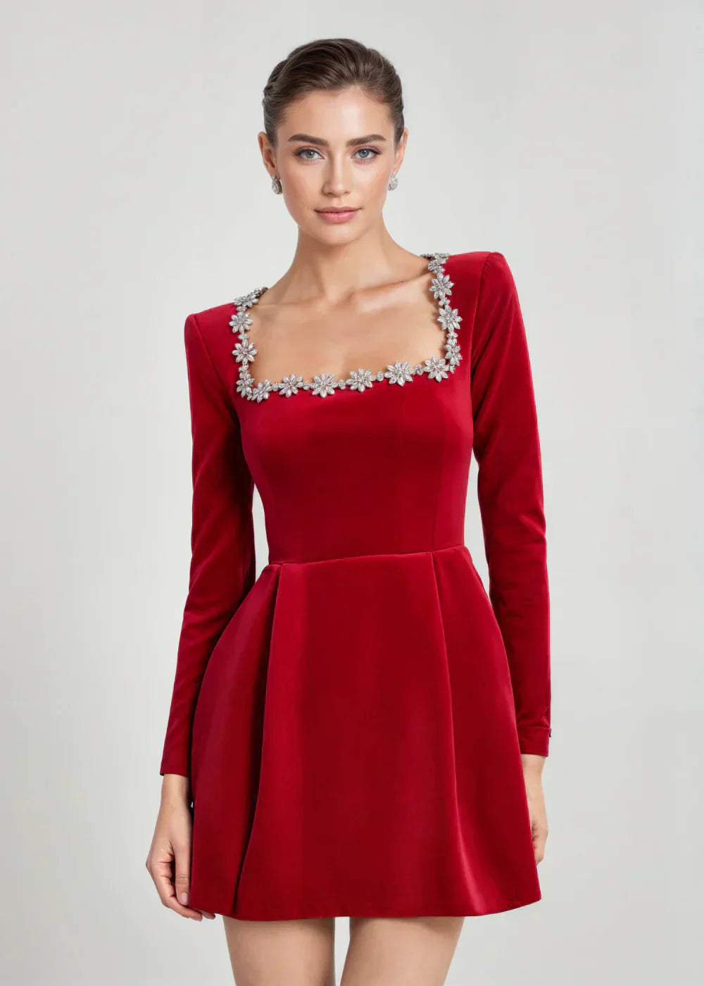 Chloé - Bata de velour mini