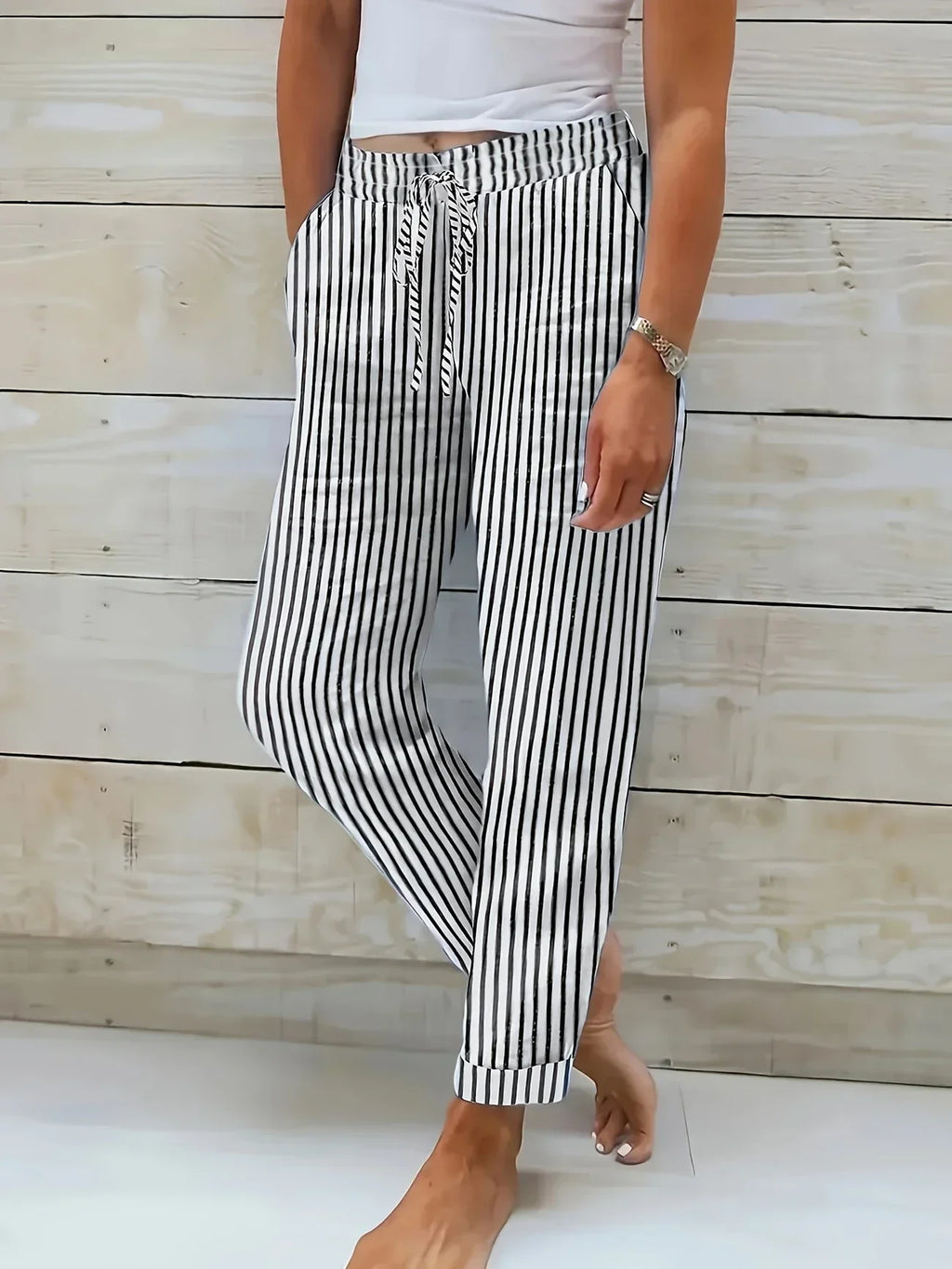 Lio - Pantalón rayado ligero