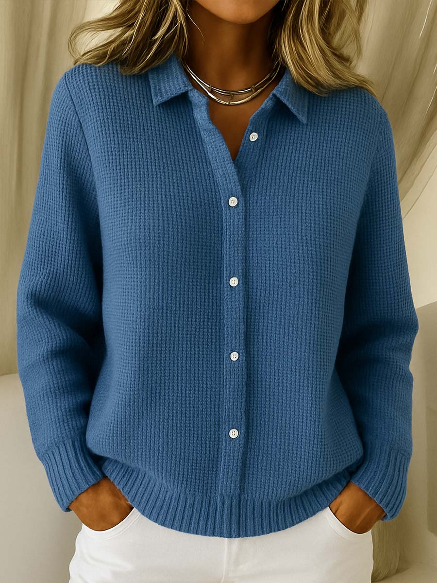 Ihara - Cardigan Clásico de Punto Suave