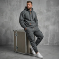 Charlie - Conjunto de sudadera térmica con capucha y chándal para hombre