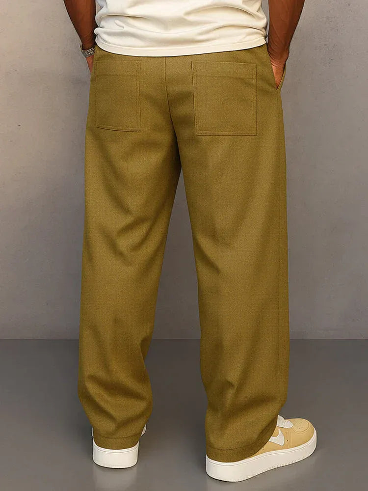 Pantalones rectos elegantes para hombre