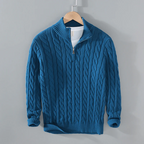 Jersey de punto con cremallera en el cuello para hombre