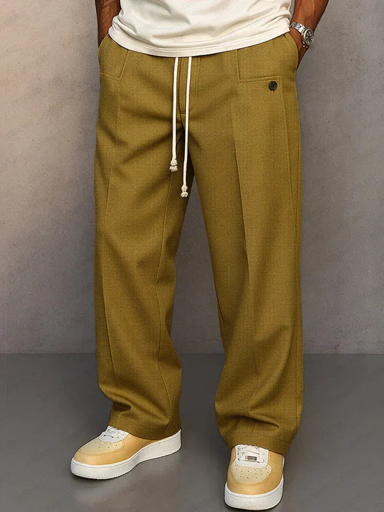 Pantalones rectos elegantes para hombre