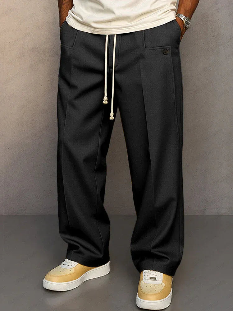 Pantalones rectos elegantes para hombre