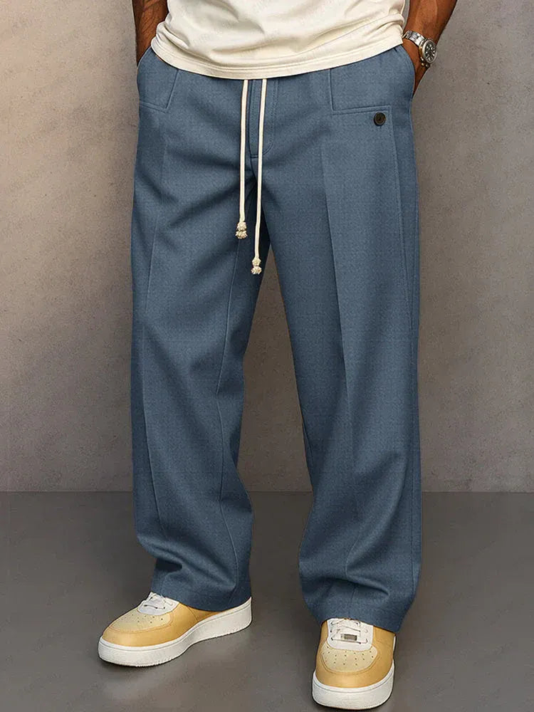 Pantalones rectos elegantes para hombre