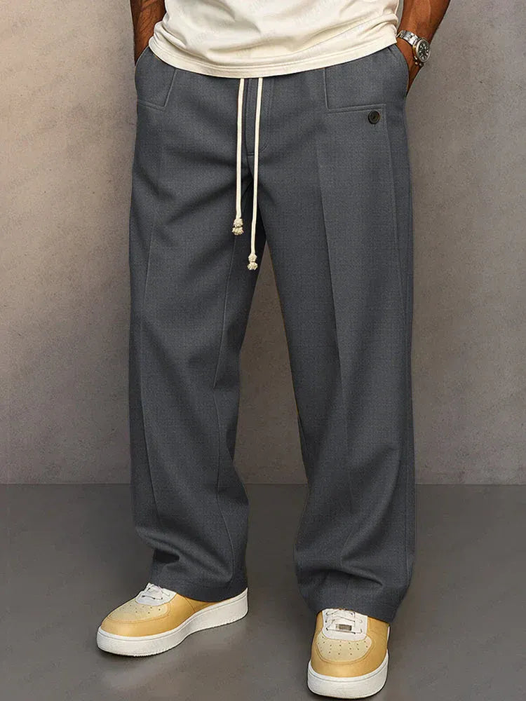 Pantalones rectos elegantes para hombre