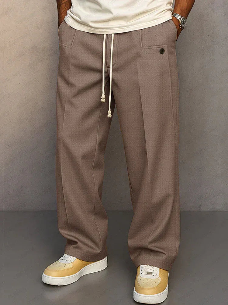 Pantalones rectos elegantes para hombre