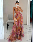 Valentina - Encantador vestido largo con estampado floral