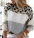 Savannah - Suéter de punto con estampado de leopardo refinado